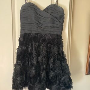 Black rose mini dress
